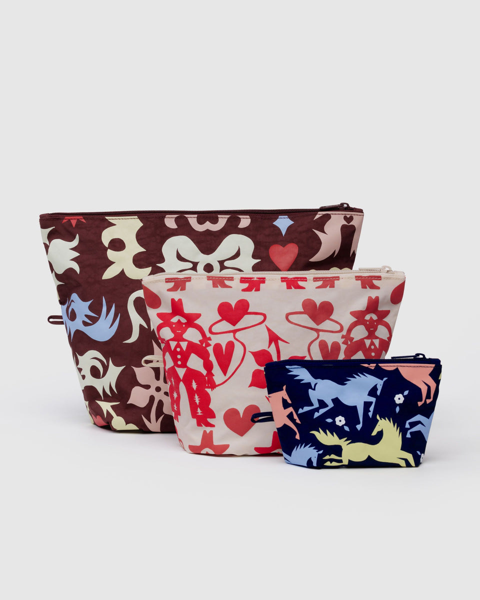 BAGGU Wholesale Pouches Go Pouch Set - Western Cut-Outs