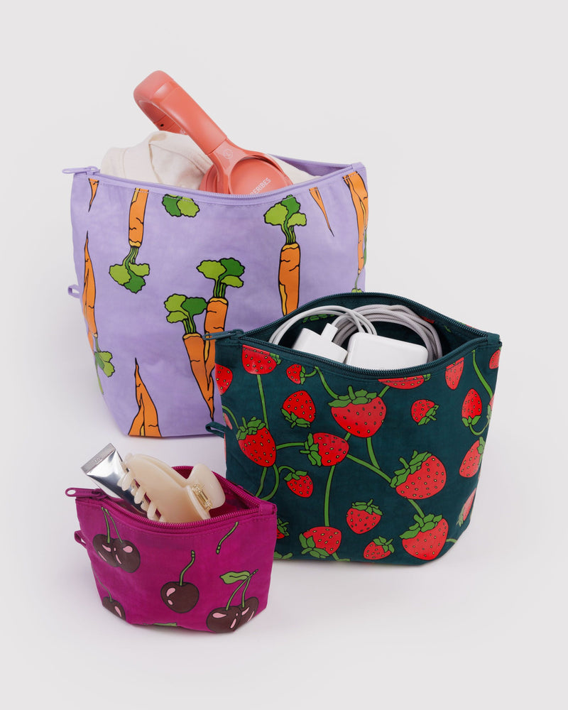 BAGGU Wholesale  Go Pouch Set - Carrots & Berries