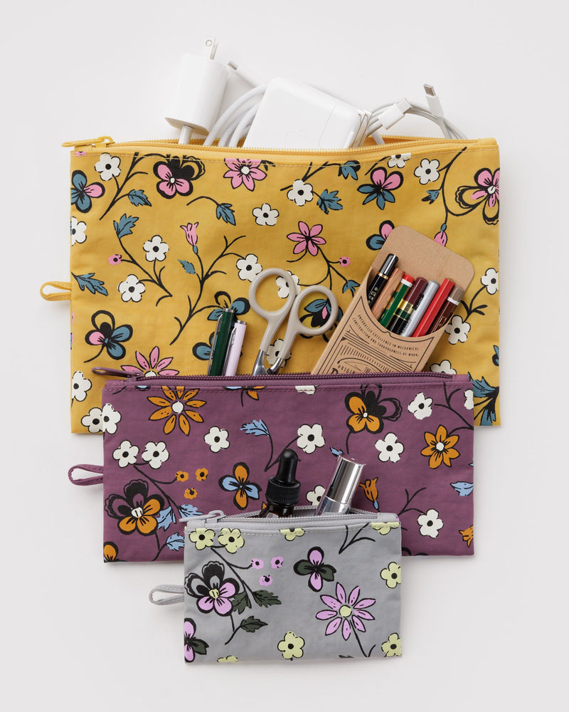 BAGGU Wholesale  Flat Pouch Set - Wildwood Mix