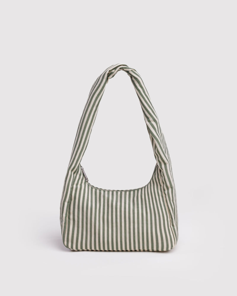 BAGGU Wholesale  Small Nylon Meringue Bag - Sage Stripe