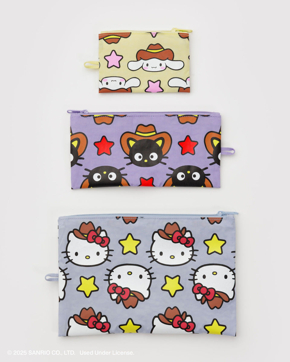 BAGGU Wholesale Pouches Flat Pouch Set - Hello Kitty & Friends Western