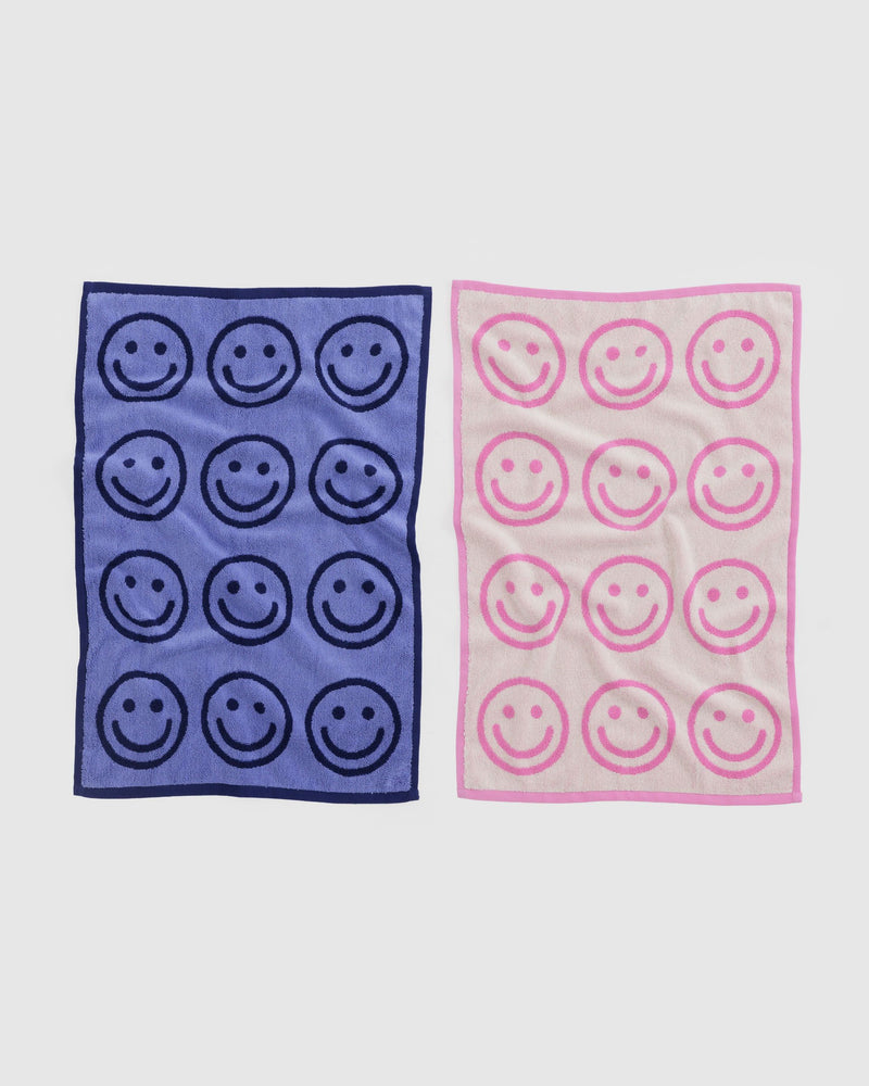 BAGGU Wholesale  Hand Towel Set of 2 - Happy Pink Blue