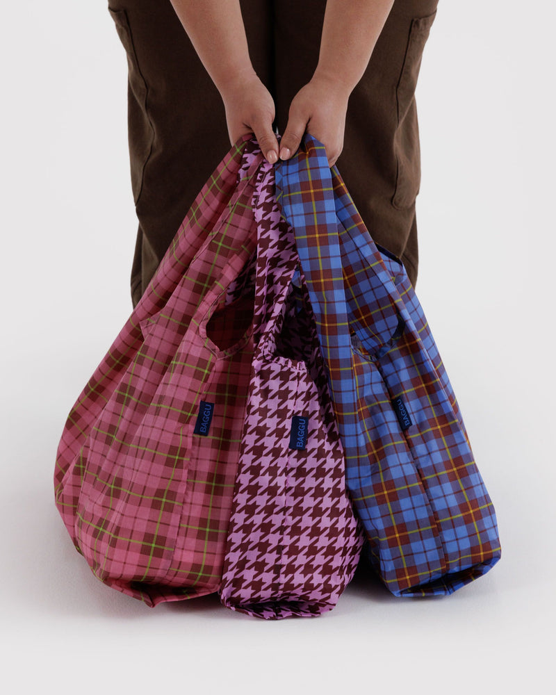 BAGGU Wholesale  Standard Baggu Set of 3 - Check Mix