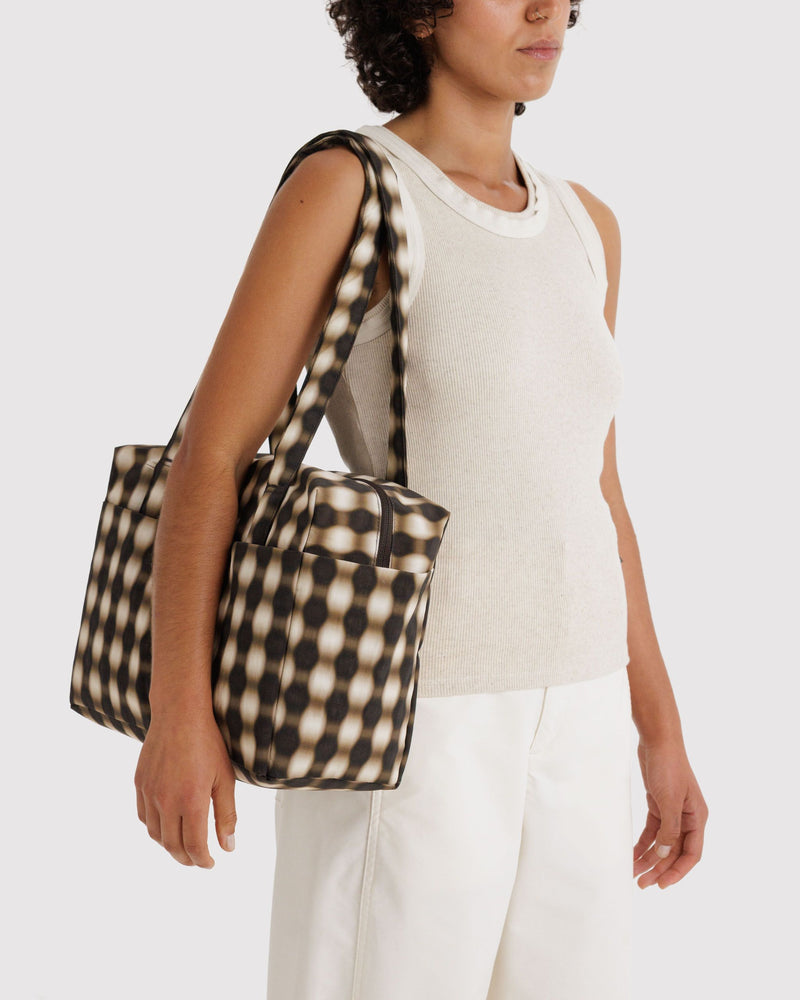 BAGGU Wholesale  Everyday Cloud Bag - Blurred Gingham Brown