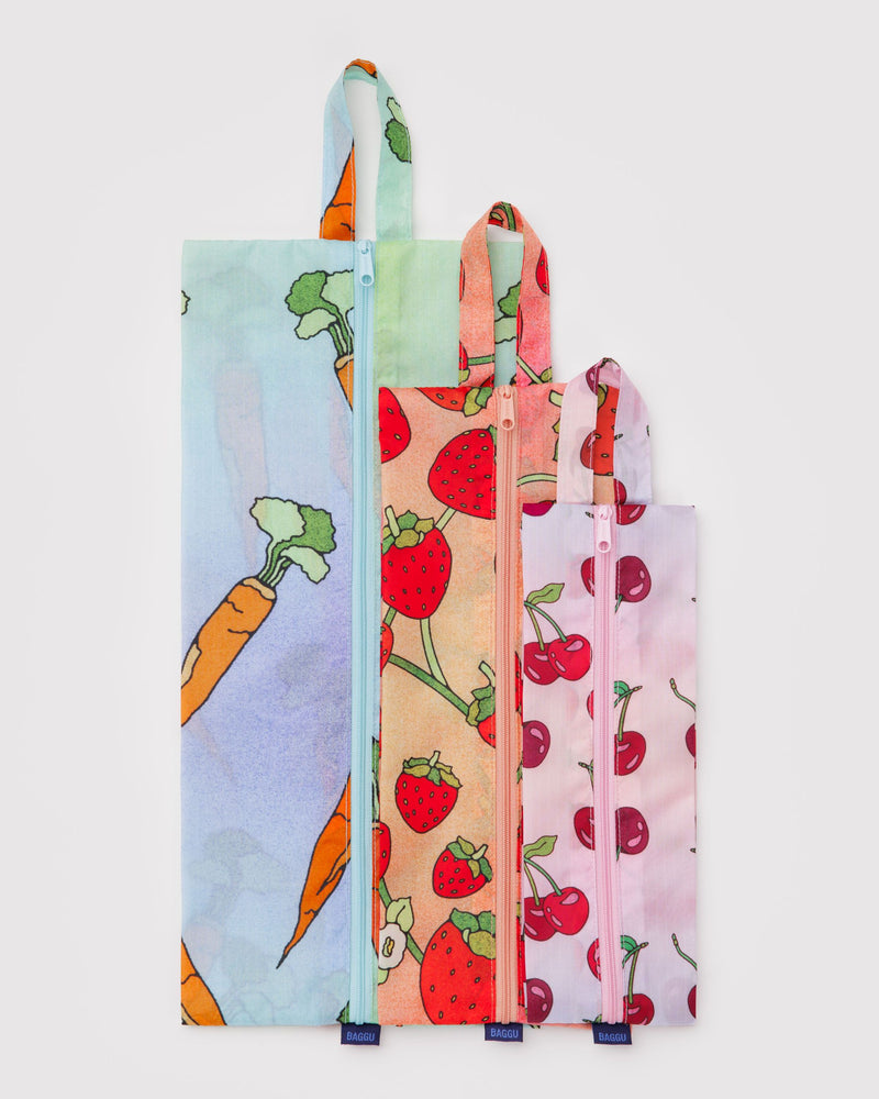BAGGU Wholesale Shop All 3D Zip Set - Carrots & Berries
