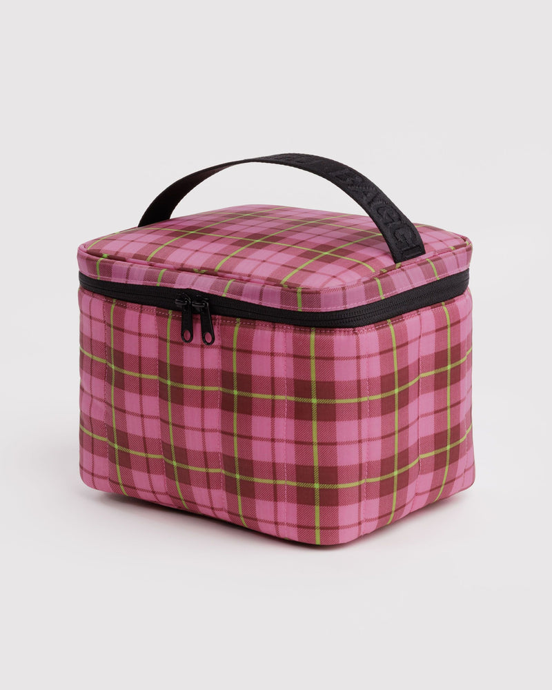 BAGGU Wholesale  Puffy Lunch Bag - Azalea Pink Tartan
