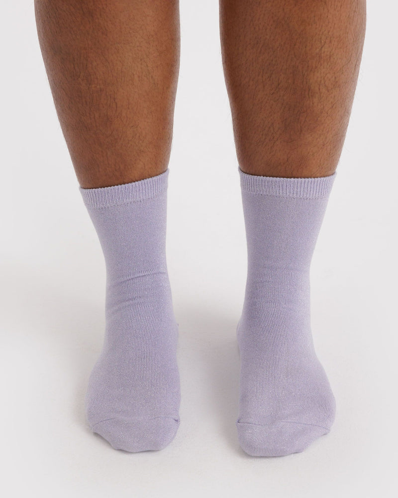 BAGGU Wholesale  Crew Sock - Lilac Metallic