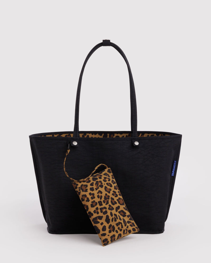 BAGGU Wholesale  Large Nylon Reversible Tote - Leopard Mix