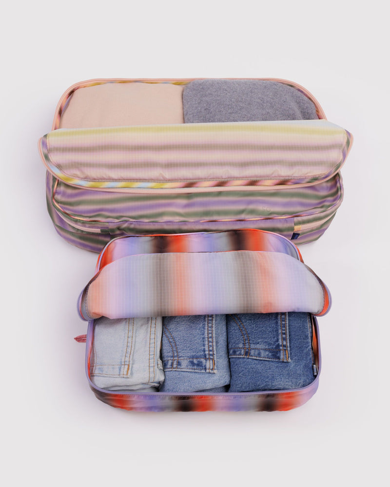 BAGGU Wholesale  Large Packing Cube Set - Gradient Stripes