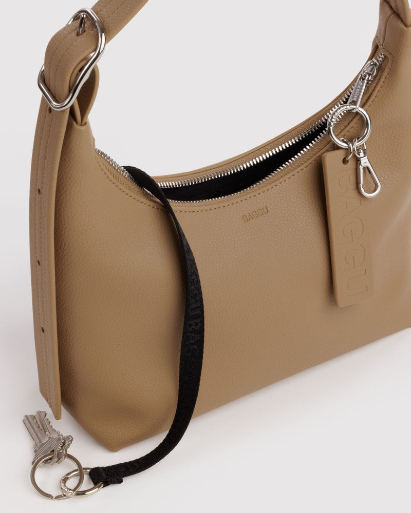 BAGGU Wholesale  Mini Recycled Leather Shoulder Bag - Dune