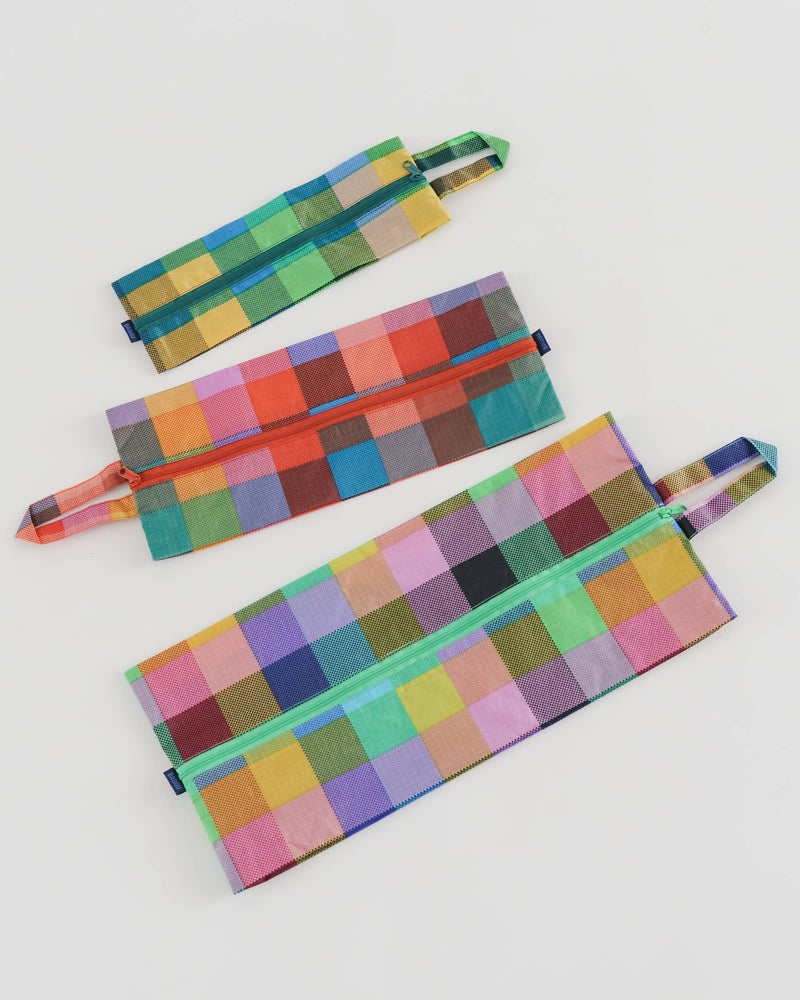 BAGGU Wholesale  3D Zip Set - Madras Mix