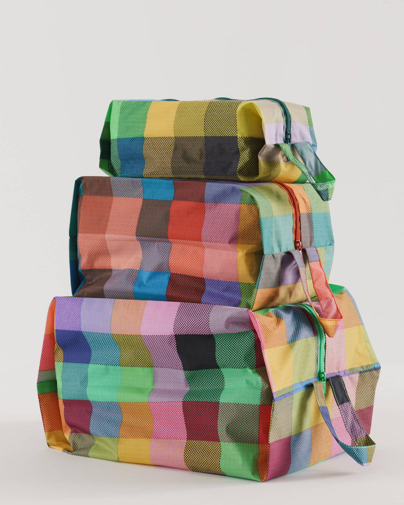 BAGGU Wholesale  3D Zip Set - Madras Mix